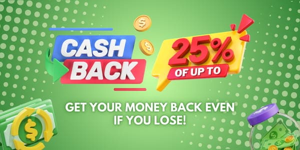 Promotional banner showing stacked bonus counters above game tiles