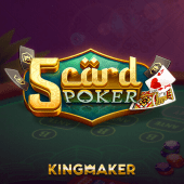 5 Card Poker game icon showing a fanned poker hand