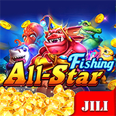 All Star Fishing game icon with starfish and a net gun