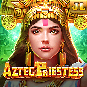 Aztec Priestess game icon with a jungle temple mask