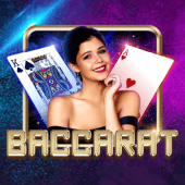 Baccarat B game icon with blue baccarat felt
