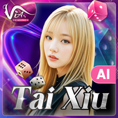 Blockchain Tai Xiu game icon with three dice and chain links