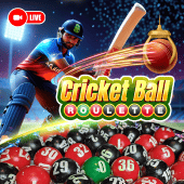 Cricket Ball Roulette game icon with a cricket ball wheel