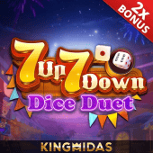 Dice Duet game icon with two rolling dice