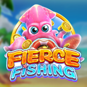 Fierce Fishing game icon with a shark and harpoon