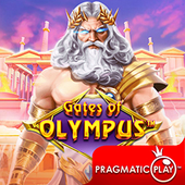 Gates of Olympus game icon with marble gates and bolts