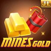 Mines Gold game icon with golden nuggets on a grid