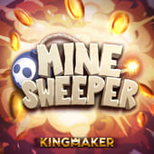 Minesweeper game icon with a grid of hidden tiles