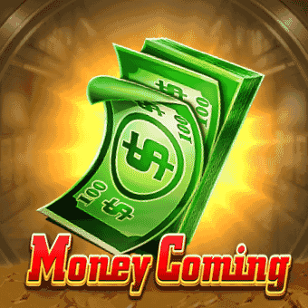 Money Coming game icon with falling banknotes