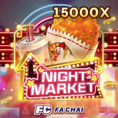 Night Market game icon with lantern-lit market stalls