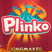 Plinko game icon with a pegboard of dropping chips