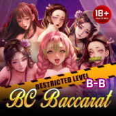 Sexy Blockchain Baccarat B B game icon with a styled baccarat studio