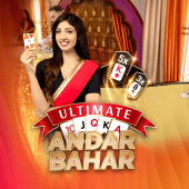 Ultimate Andar Bahar game icon with a dealt card split