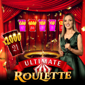 Ultimate Roulette game icon with a spinning roulette wheel